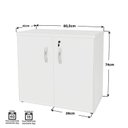 Ver mais imagens de Kit 2 Peças com Balcão para Atendimento Recepção Consultório e Armário Multiuso Baixo