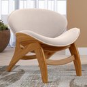 Ver imagem 6 de Poltrona Decorativa Orgânica Sala Living Kadosh L02 Suede Bege
