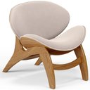 Ver imagem 1 de Poltrona Decorativa Orgânica Sala Living Kadosh L02 Suede Bege
