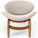 Ver imagem 5 de Poltrona Decorativa Orgânica Sala Living Kadosh L02 Suede Bege