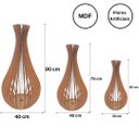 Ver imagem 2 de Vaso de Chão Decorativo Grande Gotas de Orvalho Mdf:marrom/kit com 3 - 90x40cm, 75x40cm e 60x30cm