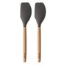 Kit Espátulas Pão Duro Silicone Madeira Reforçada Cozinha - 1