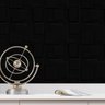 100 Placas Pvc 3d Revestimento de Parede Decorativa Cadre Alto Relevo Preto Quarto Sala Cozinha 25cm - 2