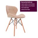 Ver imagem 7 de Cadeira Charles Eames Eiffel Slim Bege Estofada Decoração Escritório Sala Estar Mesa Jantar