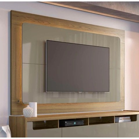Painel para Tvs até 75 Polegadas Oslo 220cm Província Grigio Gloss Freijo