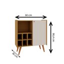 Ver imagem 7 de Balcão Adega 100% Mdf Molduras em Ângulo 45° Pés em Madeira Maciça