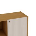 Ver imagem 4 de Balcão Adega 100% MDF Molduras em Ângulo 45° Pés em Madeira Maciça Bege/Cinamomo/White