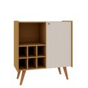 Ver imagem 6 de Balcão Adega 100% Mdf Molduras em Ângulo 45° Pés em Madeira Maciça