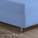 Ver imagem 2 de Jogo de Cama King Nobre 3 Peças Luva de Box 55cm de Altura Malha 100% Algodão - Azul-bebê