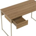 Ver imagem 5 de Mesa Escrivaninha Voss 1,2 X X 1 Gaveta 120cm Industrial Freijó E Champanhe