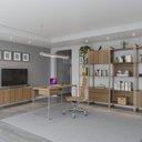 Ver mais imagens de Mesa Escrivaninha Voss 1,2 X X 1 Gaveta 120cm Industrial Freijó E Champanhe