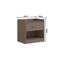 Ver imagem 3 de Mesa de Cabeceira 1 Gaveta 1 Nicho 54cm X 54cm X 39cm
