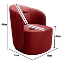 Ver imagem 5 de Poltrona Stela Cor:Suede Bordô 110