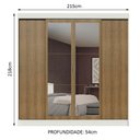 Ver mais imagens de Guarda-roupa Casal Austin 4 Portas 3 Gavetas Branco
