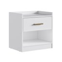 Ver imagem 2 de Mesa de Cabeceira 1 Gaveta 1 Nicho 54cm x 39cm Branco