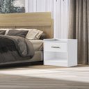 Ver imagem 1 de Mesa de Cabeceira 1 Gaveta 1 Nicho 54cm x 39cm Branco