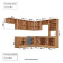 Ver imagem 4 de Cozinha Compacta Planejada 10 Peças 1 Paneleiro Duplo 5 Aéreos 4 Balcões Soho CabeCasa MadeiraOriginals Azul/F