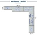 Ver imagem 3 de Cozinha Compacta Planejada 10 Peças 1 Paneleiro Duplo 5 Aéreos 4 Balcões Soho CabeCasa MadeiraOriginals Azul/F