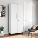 Ver imagem 1 de Armário Organizador Multiuso De 2 Portas Gold Branco - Cor: Branco