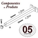 Ver imagem 3 de 05 Suportes Refletor Base Reta Braço 40 Cm 5 Cjts - Branco