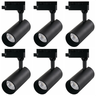 Kit 6 Spot Led Mr16 para Trilho Eletrificado Preto 110/220v 6500k Frio - 1