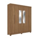 Ver imagem 1 de Guarda Roupa Casal 194,4cm 6 Portas 2 Gavetas com Espelho Horácio Estilo Mm Jatoba