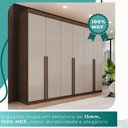 Ver imagem 3 de Guarda-Roupa Dubai 6 Portas 8 Gavetas MDF Mais Móveis