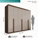 Ver mais imagens de Guarda-Roupa Dubai 6 Portas 8 Gavetas MDF Mais Móveis
