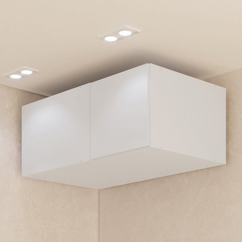 Ponte Canto Linear Modular 96cm 1 Porta Jade CabeCasa MadeiraOriginals Branco/Fosco