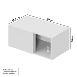 Ponte Canto Linear Modular 96cm 1 Porta Jade Cabecasa Madeiramadeira - 3
