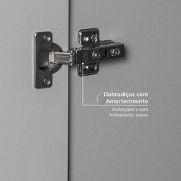 Ponte Canto Linear Modular 96cm 1 Porta Jade Cabecasa Madeiramadeira - 5