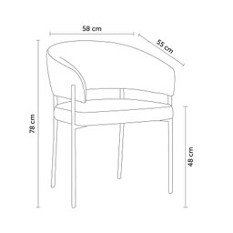 Cadeira Bari Boucle 78cm X 58cm X 55cm - 3