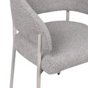 Ver imagem 6 de Cadeira para Sala de Jantar Estofada Bari Bouclé Cinza