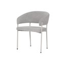 Ver imagem 4 de Cadeira para Sala de Jantar Estofada Bari Bouclé Cinza
