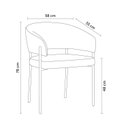 Ver imagem 3 de Cadeira para Sala de Jantar Estofada Bari Bouclé Cinza