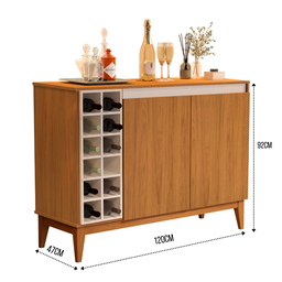 Aparador Monaco Cor Nature com Off White - 3