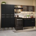 Ver imagem 1 de Armário de Cozinha Completa 261cm Rustic/Preto Emilly Madesa 03