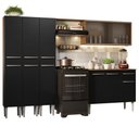 Ver imagem 3 de Armário de Cozinha Completa 261cm Rustic/Preto Emilly Madesa 03