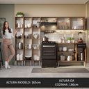Ver imagem 6 de Armário de Cozinha Completa 261cm Rustic/Preto Emilly Madesa 03