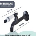 Ver imagem 2 de Torneira de Parede para Banheiro Lavabo em Latão Cor Preta Provençal Retro c/ Detalhe em Cerâmica