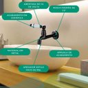 Ver imagem 4 de Torneira de Parede para Banheiro Lavabo em Latão Cor Preta Provençal Retro c/ Detalhe em Cerâmica