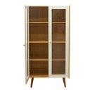 Ver imagem 6 de Cristaleira 2 Portas de Vidro Molduras com Detalhes em 45° 100% MDF Bege/Cinamomo/White