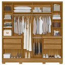 Ver imagem 3 de Guarda Roupa Casal Alasca 10 Portas Freijó Off White com Espelho - Moval