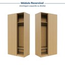 Ver imagem 7 de Módulo de Canto Linear Closet sem Porta Jade CabeCasa MadeiraOriginals Amarelo/Avelã