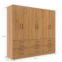 Ver imagem 2 de Guarda Roupas New Mônaco 6 Portas e 12 Gavetas - Cinnamomo Cinnamomo