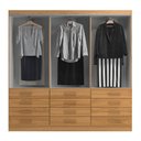 Ver imagem 3 de Guarda Roupas New Mônaco 6 Portas e 12 Gavetas - Cinnamomo Cinnamomo