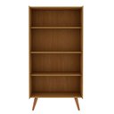 Ver imagem 7 de Estante Livreiro com Molduras Detalhes em 45° e 2 Portas Pés em Madeira Maciça Bege/Cinamomo/White 100% MDF