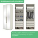 Ver imagem 6 de Guarda Roupa Solteiro Modulado 6 Peças com Espelho e Cabeceira 9 Portas 3 Gavetas Seletto Areia Cinza