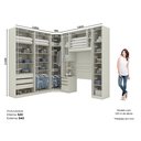Ver imagem 4 de Quarto Modulado Solteiro Completo 9 Portas 3 Gavetas Canto Oblíquo Seletto