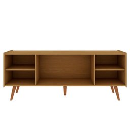 Rack para Tv até 65 Pol 100% Mdf Molduras 45° 2 Portas e Pés em Madeira Maciça - 5